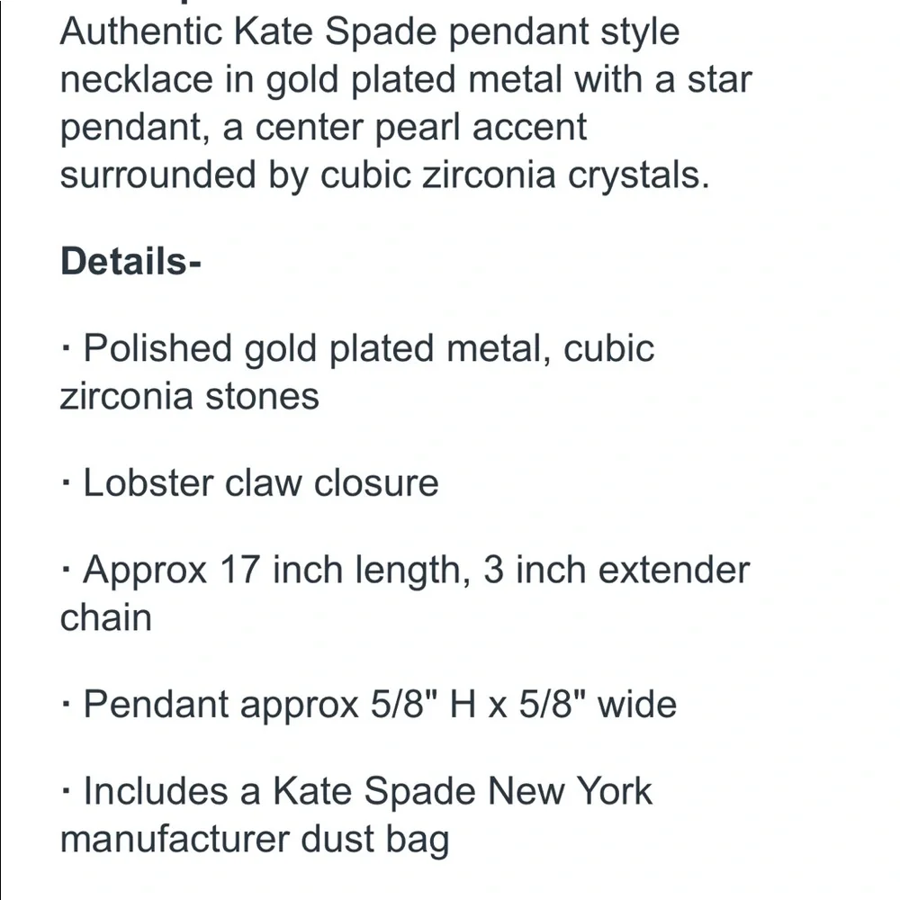 🆕 Kate Spade Pave Seeing Stars Pendant Necklace
